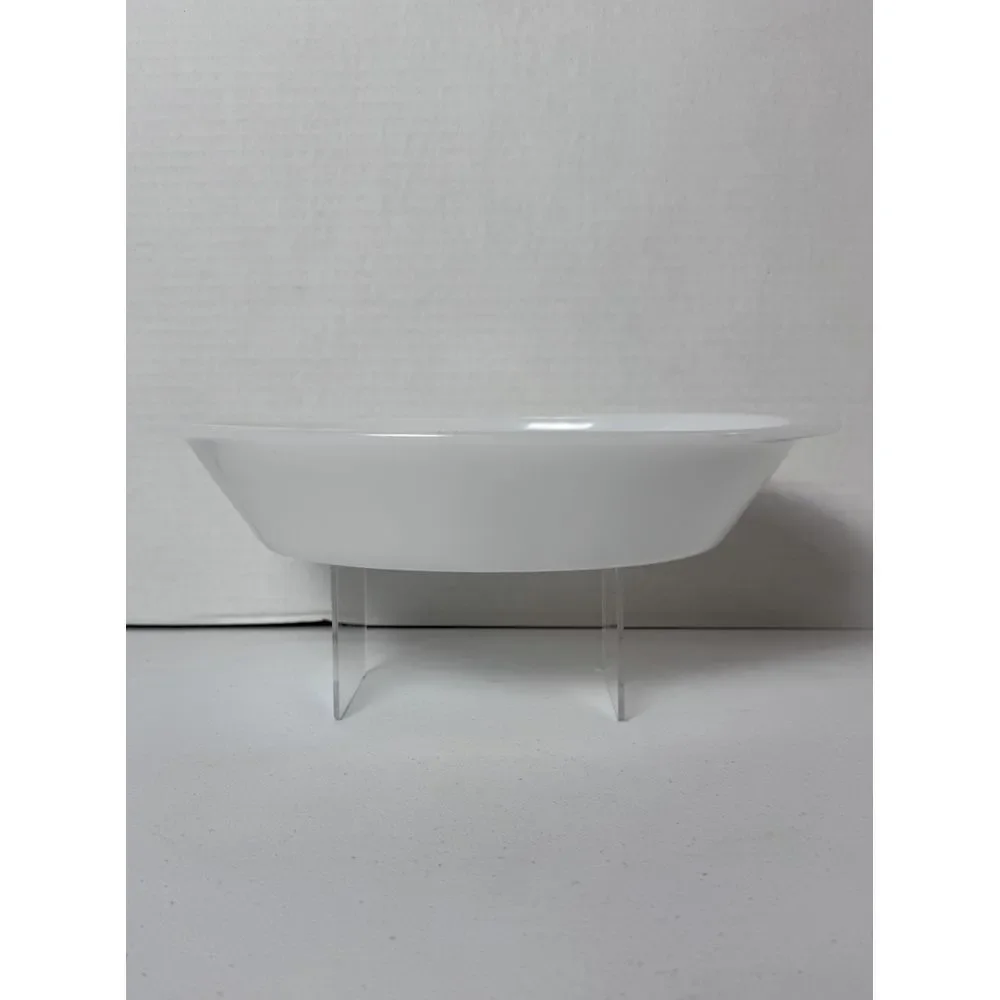Glasbake Divided Casserole Dish J2352 Blue‎ Floral Design